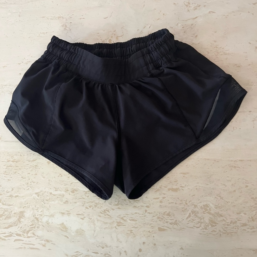 Black lululemon hotty hot shorts